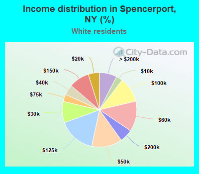 Income distribution in Spencerport, NY (%)