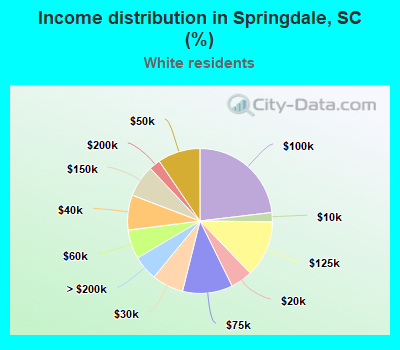 Income distribution in Springdale, SC (%)