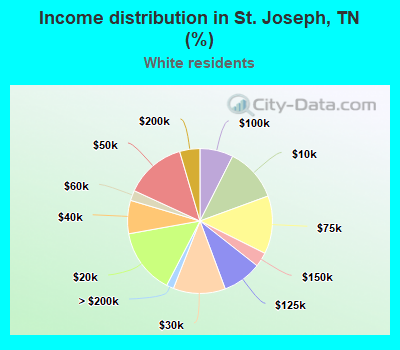 Income distribution in St. Joseph, TN (%)