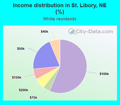 Income distribution in St. Libory, NE (%)