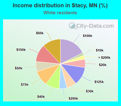 Income distribution in Stacy, MN (%)