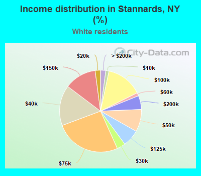 Income distribution in Stannards, NY (%)