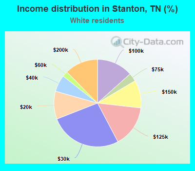 Income distribution in Stanton, TN (%)