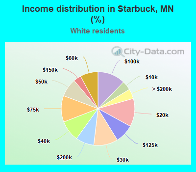 Income distribution in Starbuck, MN (%)