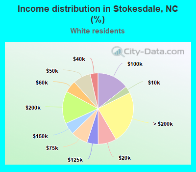 Income distribution in Stokesdale, NC (%)