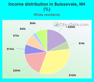 Income distribution in Suissevale, NH (%)