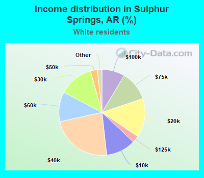 Income distribution in Sulphur Springs, AR (%)