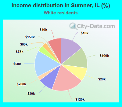 Income distribution in Sumner, IL (%)