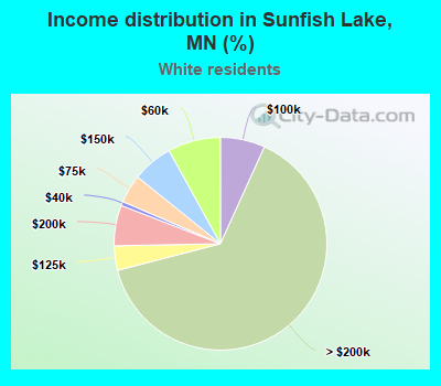 Income distribution in Sunfish Lake, MN (%)