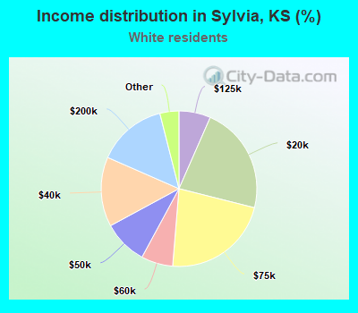 Income distribution in Sylvia, KS (%)