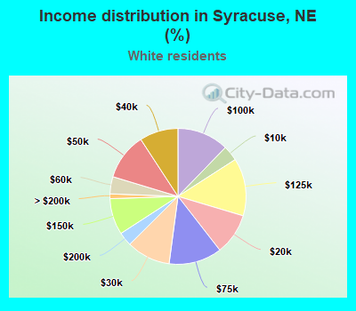 Income distribution in Syracuse, NE (%)