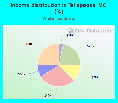 Income distribution in Tallapoosa, MO (%)