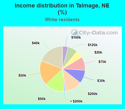 Income distribution in Talmage, NE (%)