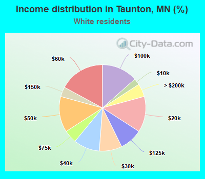 Income distribution in Taunton, MN (%)