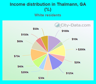 Income distribution in Thalmann, GA (%)