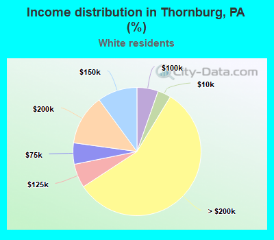 Income distribution in Thornburg, PA (%)