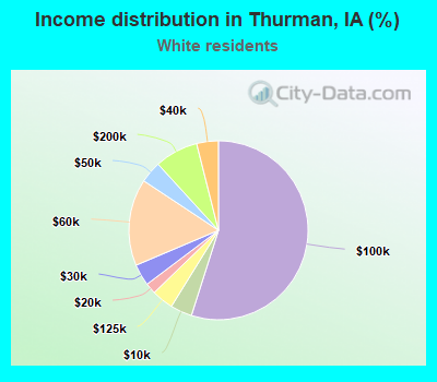 Income distribution in Thurman, IA (%)