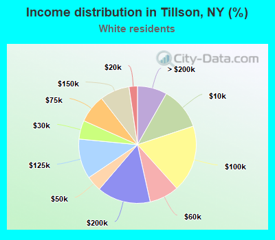 Income distribution in Tillson, NY (%)
