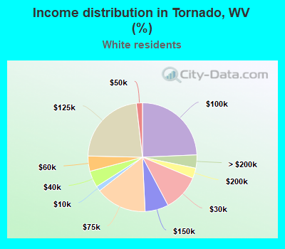 Income distribution in Tornado, WV (%)