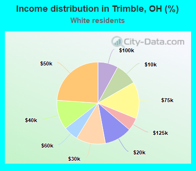 Income distribution in Trimble, OH (%)