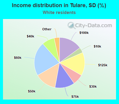 Income distribution in Tulare, SD (%)
