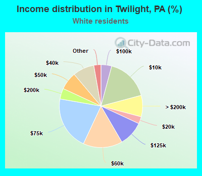Income distribution in Twilight, PA (%)