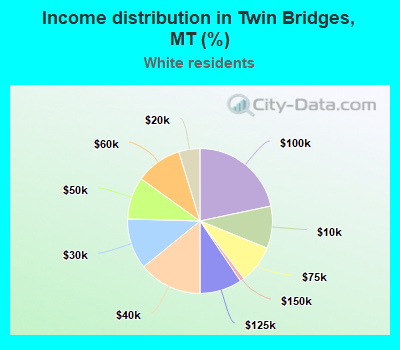 Income distribution in Twin Bridges, MT (%)