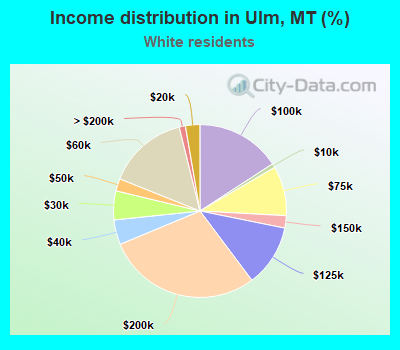 Income distribution in Ulm, MT (%)
