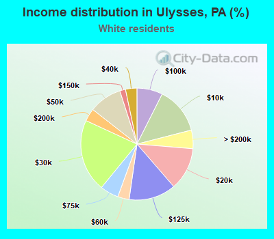 Income distribution in Ulysses, PA (%)