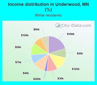 Income distribution in Underwood, MN (%)