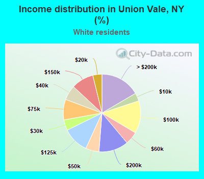 Income distribution in Union Vale, NY (%)