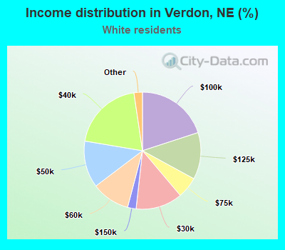 Income distribution in Verdon, NE (%)