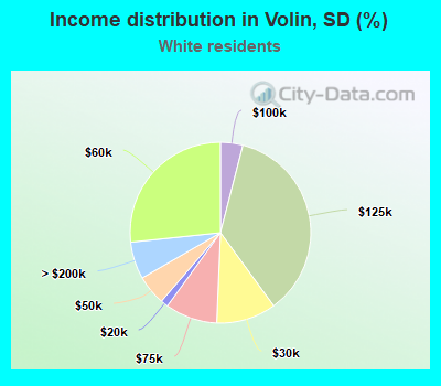 Income distribution in Volin, SD (%)