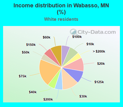 Income distribution in Wabasso, MN (%)