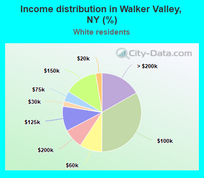 Income distribution in Walker Valley, NY (%)