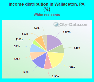 Income distribution in Wallaceton, PA (%)