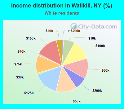 Income distribution in Wallkill, NY (%)