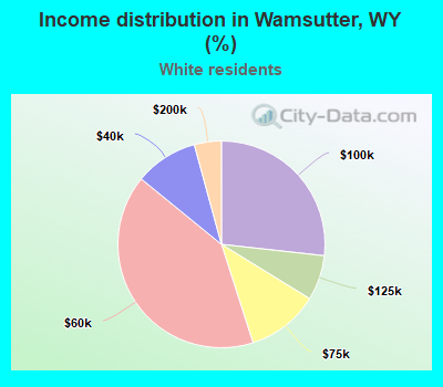 Income distribution in Wamsutter, WY (%)