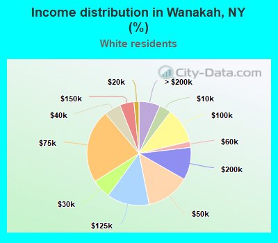 Income distribution in Wanakah, NY (%)