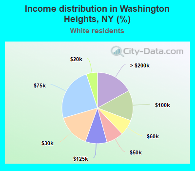 Income distribution in Washington Heights, NY (%)