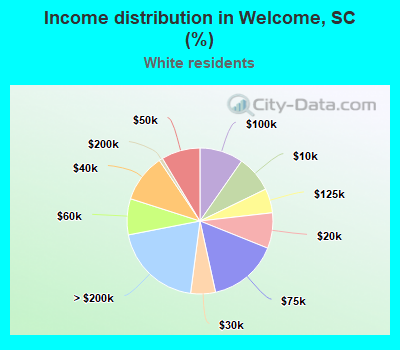 Income distribution in Welcome, SC (%)