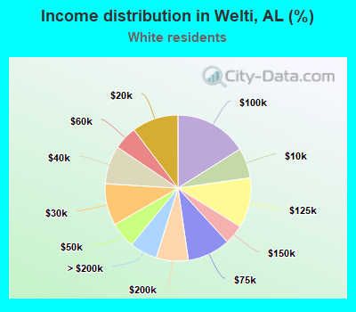 Income distribution in Welti, AL (%)