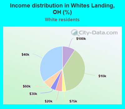 Income distribution in Whites Landing, OH (%)