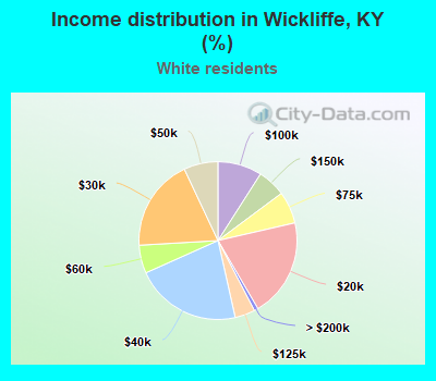 Income distribution in Wickliffe, KY (%)
