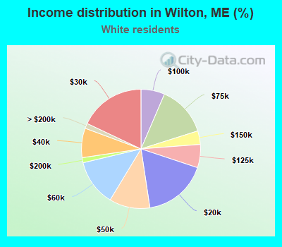 Income distribution in Wilton, ME (%)