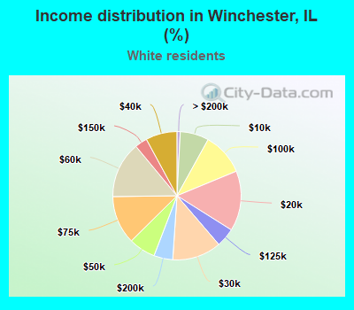 Income distribution in Winchester, IL (%)