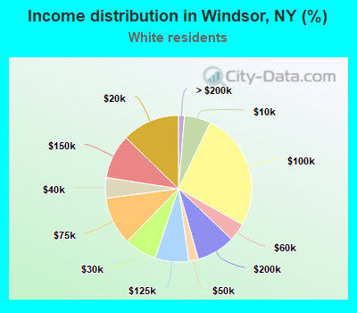 Income distribution in Windsor, NY (%)