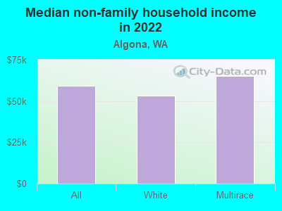 Median non-family household income in 2022