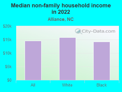 Median non-family household income in 2022