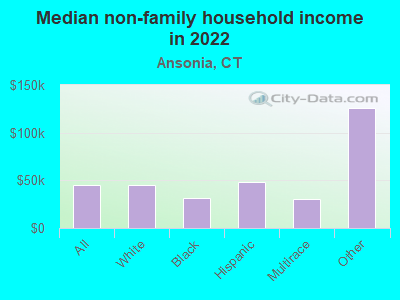 Median non-family household income in 2022